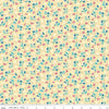 Image of the Precious Petites Flowers Yellow quilting cotton fabric by Gerri Robinson for Riley Blake Designs. Features flowers on a yellow background. Cute Little Fabric Shop