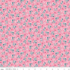 Image of the Precious Petites Flowers Pink quilting cotton fabric by Gerri Robinson for Riley Blake Designs. Features flowers on a pink background. Cute Little Fabric Shop