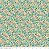 Image of the Precious Petites Garden Yellow quilting cotton fabric by Gerri Robinson for Riley Blake Designs. Features flowers on a yellow background. Cute Little Fabric Shop