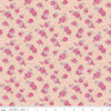 Image of the Precious Petites Roses Coral quilting cotton fabric by Gerri Robinson for Riley Blake Designs. Features flowers on a coral background. Cute Little Fabric Shop