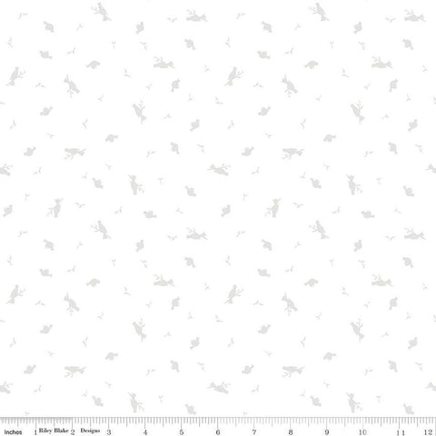 Image of the Lights On 2 For the Birds quilting cotton fabric by Riley Blake Designs. Features a low volume fabric. Cute Little Fabric Shop