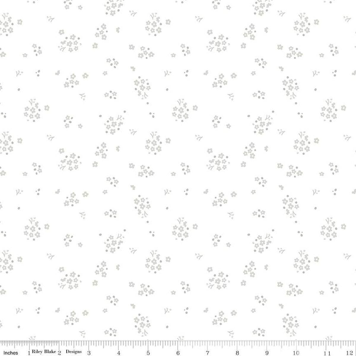 Image of the Lights On 2 Awesome Blossom quilting cotton fabric by Riley Blake Designs. Features a low volume fabric. Cute Little Fabric Shop