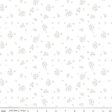 Image of the Lights On 2 Awesome Blossom quilting cotton fabric by Riley Blake Designs. Features a low volume fabric. Cute Little Fabric Shop