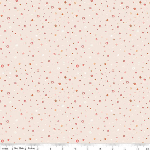 Image of the Besties Beads Blush quilting cotton fabric by Corinne Wells for Riley Blake Designs. Features beads on a pink background. Cute Little Fabric Shop