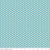 Image of the Besties Flowers Blue quilting cotton fabric by Corinne Wells for Riley Blake Designs. Features flowers on a blue background. Cute Little Fabric Shop