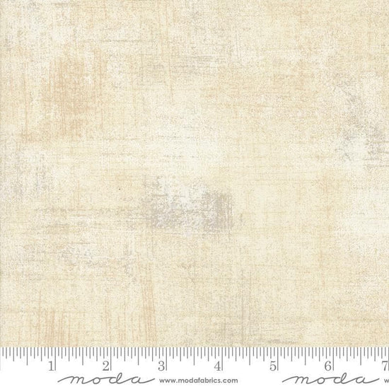 Image of the Sunday Brunch Grunge Basics Spritzer quilting cotton fabric by Moda Fabrics. Features a textured pattern on a cream background. Cute Little Fabric Shop