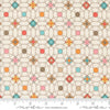 Image of the Sunday Brunch Tiles Spritzer quilting cotton fabric by Moda Fabrics. Features tiles on a tan background. Cute Little Fabric Shop