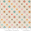 Image of the Sunday Brunch Tiles Spritzer quilting cotton fabric by Moda Fabrics. Features tiles on a tan background. Cute Little Fabric Shop