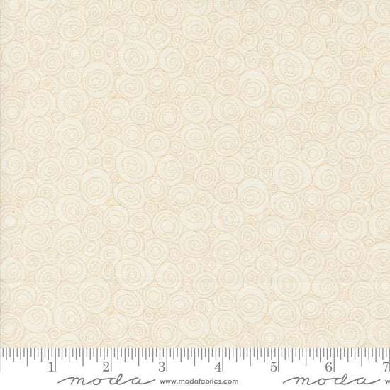 Image of the Sunday Brunch Grits Spritzer quilting cotton fabric by Moda Fabrics. Features swirls on a spritzer background. Cute Little Fabric Shop