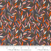 Image of the Things Above Leafscape Flint quilting cotton fabric by Fancy That Design House for Moda Fabrics. Features leaves on a brown background. Cute Little Fabric Shop