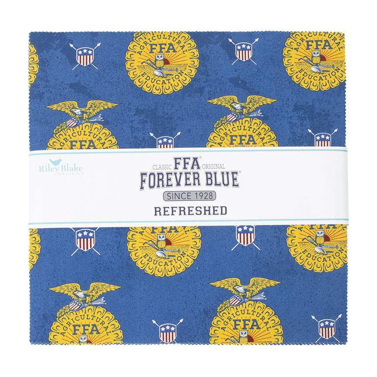 Image of the FFA Forever Blue Refreshed 10" stacker by Riley Blake Designs. Features FFA themed fabrics.
Cute Little Fabric Shop