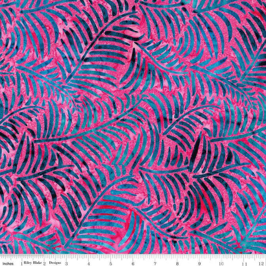 Image of the Batiks Toes in the Sand Dancing Queen quilting cotton batik fabric. Features abstract hand-dyed patterns. Cute Little Fabric Shop