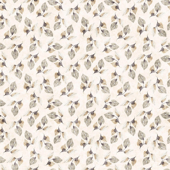 Image of the Enchanted Flower Beige quilting cotton fabric by Morris Creative Group for QT Fabrics. Features floral fabrics on a tan background. 
Cute Little Fabric Shop