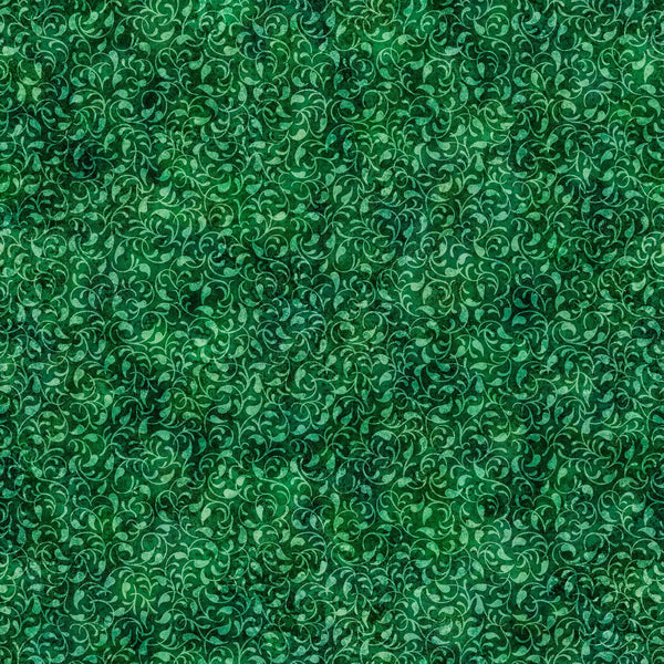 Image of the Enchanted Vine Forest quilting cotton fabric by Morris Creative Group for QT Fabrics. Features vines on a green background. 
Cute Little Fabric Shop