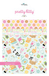 Image of the Pretty Kitty Storyboard by Doodlebug Design Inc. for Riley Blake Designs. Features cat themed fabrics on various backgrounds. 
Cute Little Fabric Shop