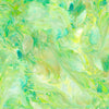 Image of the Mixology Mix Chartreuse quilting cotton fabric by Ocllo Mason For QT Fabrics. Features acrylic swirls on a green background. 
Cute Little Fabric Shop