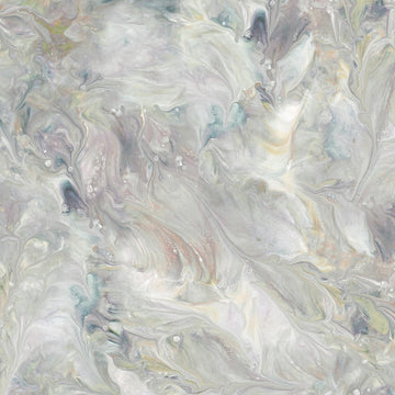 Image of the Mixology Mix Gray quilting cotton fabric by Ocllo Mason For QT Fabrics. Features acrylic swirls on a gray background. 
Cute Little Fabric Shop