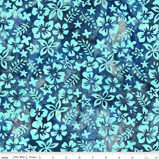 Image of the Batiks Toes in the Sand Beach Grass quilting cotton batik fabric. Features abstract hand-dyed patterns. Cute Little Fabric Shop