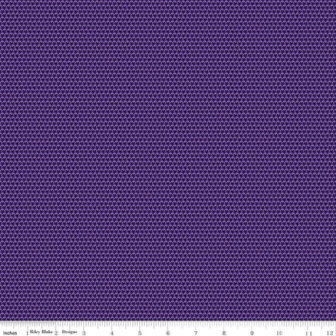 Image of the Plum Petals Houndstooth Purple quilting cotton fabric by Diane Labombarbe for Riley Blake Designs. Features houndstooth on a purple background. Cute Little Fabric Shop
