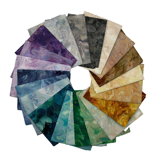 Image of the Mixology Muted Fat Quarter Bundle with quilting cotton fabric by QT Fabrics. Features muted colors from the collection in a precut.
Cute Little Fabric Shop