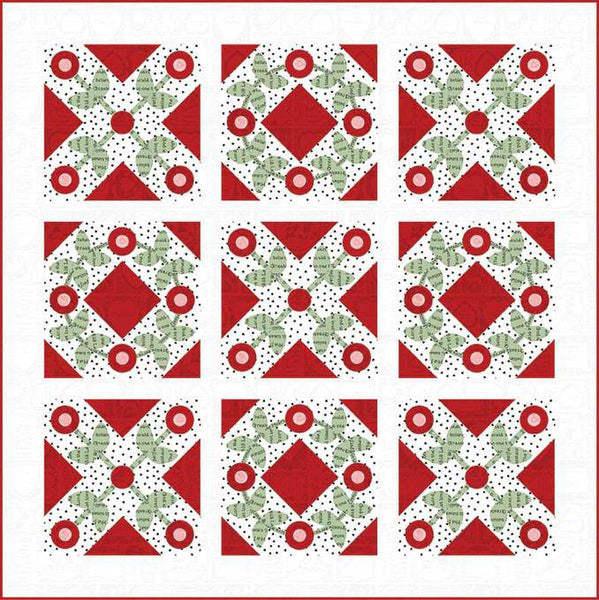 Image of the Affectionately Yours quilt pattern by J. Wecker Frisch for Riley Blake Designs. Features flower patterns on a square quilt. 
Cute Little Fabric Shop