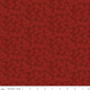 Image of the Covered Bridges in Spring Leaves Red by Quilting Cotton Fabric. Features tone on tone stems on a red background. Cute Little Fabric Shop