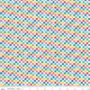 Image of the Check Please! 1/4 inch Check Rainbow quilting cotton fabric by Riley Blake Designs. Features a small printed gingham checkered pattern with a rainbow checkered print. Cute Little Fabric Shop