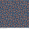 Image of the Letters From Home Stamps Navy quilting cotton fabric by Riley Blake Designs. Features American themed prints on a navy background. Cute Little Fabric Shop