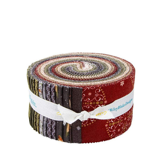 Image of the Sewing your Oats Rolie Polie by Karen Walker for Riley Blake Designs. Features farm themed fabrics on various red, green, and gray backgrounds. 
Cute Little Fabric Shop