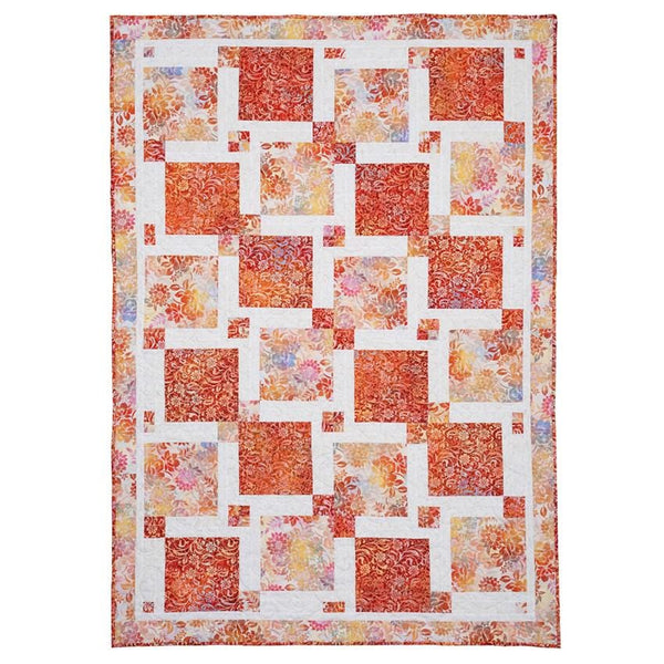 Image of the Double Focus 3 yard quilt by Robertson and Morgan for QT Fabrics. Features a orange quilt. 
Cute Little Fabric Shop