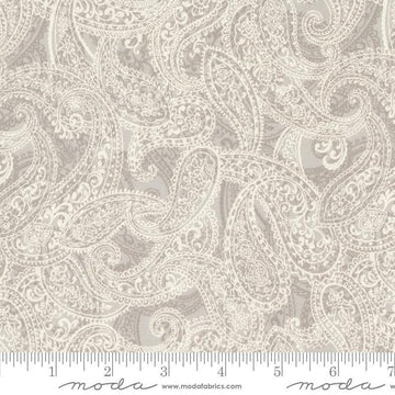 Image of the Sandalwood Adeline Moonbeam quilting cotton fabric by 3 Sisters for Moda Fabrics. Features a floral fabric on a gray background. Cute Little Fabric Shop