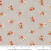Image of the Sandalwood Rosalie Moonbeam quilting cotton fabric by 3 Sisters for Moda Fabrics. Features a floral fabric on a gray background. Cute Little Fabric Shop
