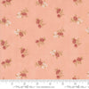 Image of the Sandalwood Rosalie Rose Quartz quilting cotton fabric by 3 Sisters for Moda Fabrics. Features a floral fabric on a pink background. Cute Little Fabric Shop