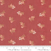 Image of the Sandalwood Rosalie Rosewood quilting cotton fabric by 3 Sisters for Moda Fabrics. Features a floral fabric on a pink background. Cute Little Fabric Shop