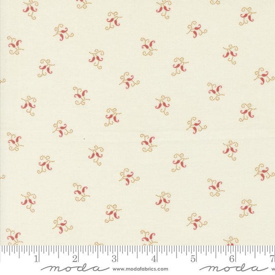 Image of the Sandalwood Felicity Opal quilting cotton fabric by 3 Sisters for Moda Fabrics. Features a floral fabric on a cream background. Cute Little Fabric Shop