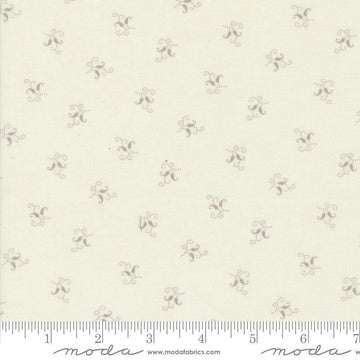 Image of the Sandalwood Felicity Opal Moonbeam quilting cotton fabric by 3 Sisters for Moda Fabrics. Features a floral fabric on a cream background. Cute Little Fabric Shop