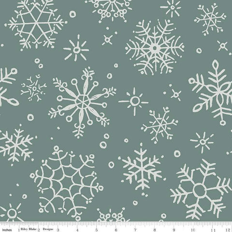 Image of the Magical Winterland Snowflake Winter quilting cotton wide back fabric by Lori Holt for Riley Blake Designs. Features snowflakes on a light blue background.
Cute Little Fabric Shop