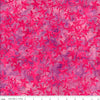 Image of the Expressions Batiks Bedazzled! Lollipop quilting cotton fabric by Pat Fryer for Riley Blake Designs. Features a flower star pattern on a pink background. 
Cute Little Fabric Shop
