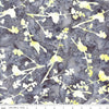 Image of the Expressions Batiks Sassy and Tweet Powdered Pearl quilting cotton fabric. Features an abstract design on a gray background. Cute Little Fabric Shop