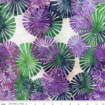 Image of the Expressions Batiks Bedazzled! Mardi Gras quilting cotton fabric by Pat Fryer for Riley Blake Designs. Features a star pattern on a cream background. 
Cute Little Fabric Shop
