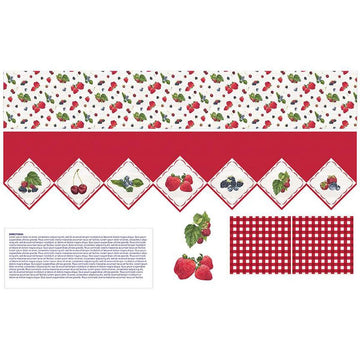 Image of the Mantel Runner of the Month & More Home Decor Panel June by Tara Reed for Riley Blake Designs. Features flowers on a runner. 
Cute Little Fabric Shop