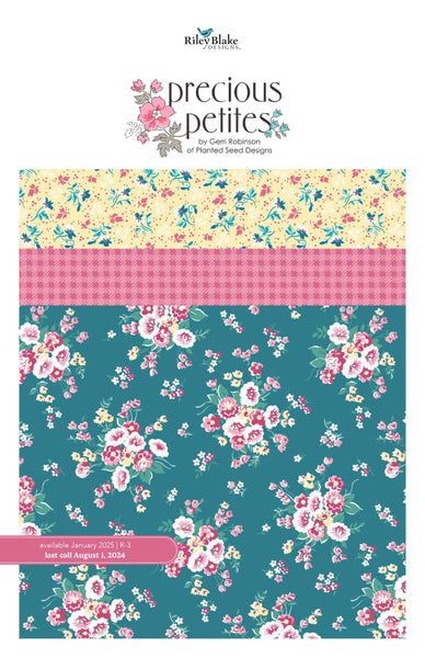 Image of the Precious Petites storyboard by Gerri Robinson for Riley Blake Designs. Features a floral collection. 
Cute Little Fabric Shop