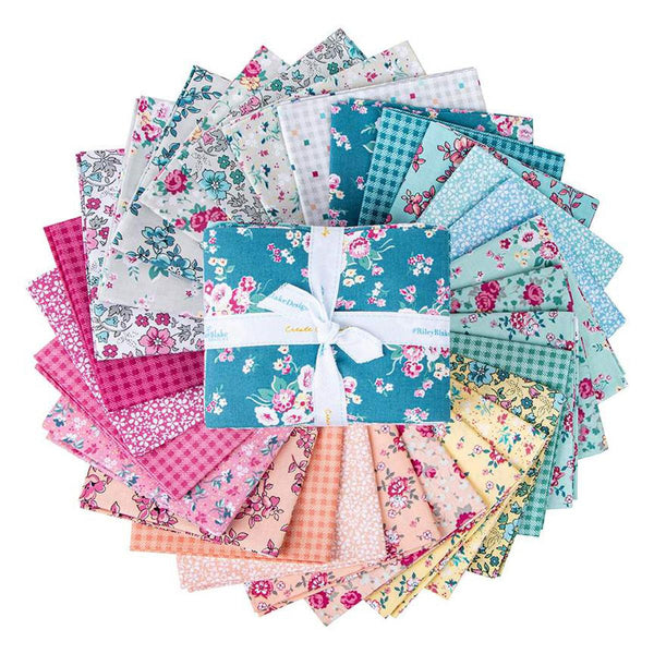 Image of the Precious Petites fat quarter bundle by Gerri Robinson for Riley Blake Designs. Features a floral collection. 
Cute Little Fabric Shop