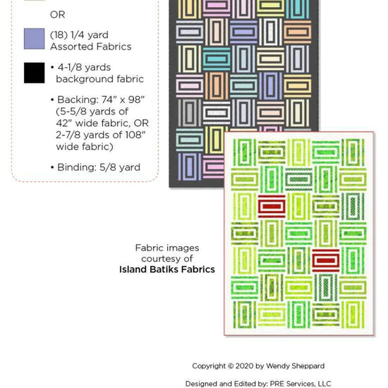 Image of the Macaron quilt pattern by Wendy Sheppard for Riley Blake Designs. Features the quilt pattern requirements.
Cute Little Fabric Shop