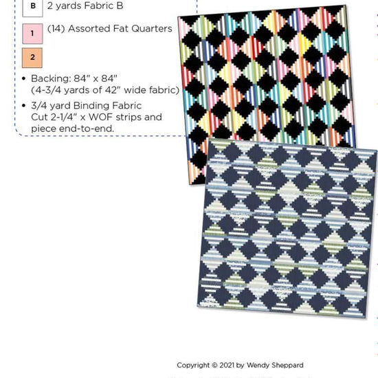 Image of the Candy Logs quilt pattern by Wendy Sheppard for Riley Blake Designs. Features the fabric requirements for the quilt.
Cute Little Fabric Shop