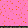 Image of the Starry Blenders Star Vivid Pink quilting cotton fabric by Alexia Abegg for Moda Fabrics. Features small scattered stars on a pink background. Cute Little Fabric Shop