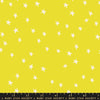 Image of the Starry Blenders Star Citron quilting cotton fabric by Alexia Abegg for Moda Fabrics. Features small scattered stars on a yellow background. Cute Little Fabric Shop