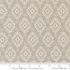 Image of the Seaglass Summer Picnic Sandstone quilting cotton fabric by Moda Fabrics. Features damask on a cream background. Cute Little Fabric Shop