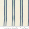 Image of the Seaglass Summer Stripes Oyster quilting cotton fabric by Moda Fabrics. Features stripes on a cream background. Cute Little Fabric Shop
