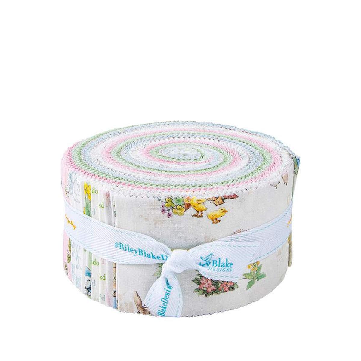 Image of the Peter Rabbit and Friends Rolie Polie by Beatrix Potter for Riley Blake Designs. Features animals on various backgrounds. 
Cute Little Fabric Shop